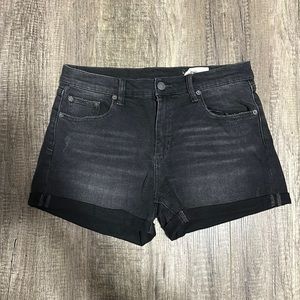 Cosmic Blue Love Black Denim Jodie Short